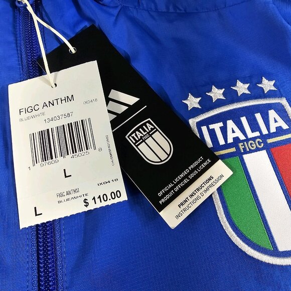 Adidas Italy National Team Anthem AEROREADY Reversible Full-Zip Jacket Size L - Picture 6 of 6